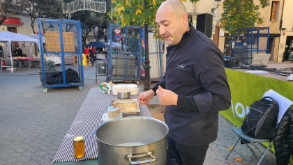 Festa hivern Mercat Origen Montserrat. Showcooking amb Jordi Llobet
