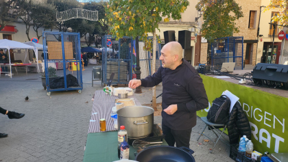 Festa hivern Mercat Origen Montserrat. Showcooking amb Jordi Llobet