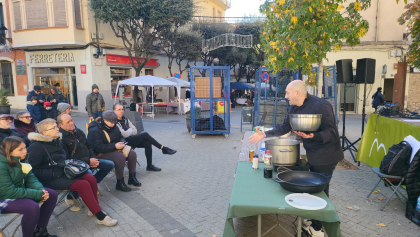 Festa hivern Mercat Origen Montserrat. Showcooking amb Jordi Llobet